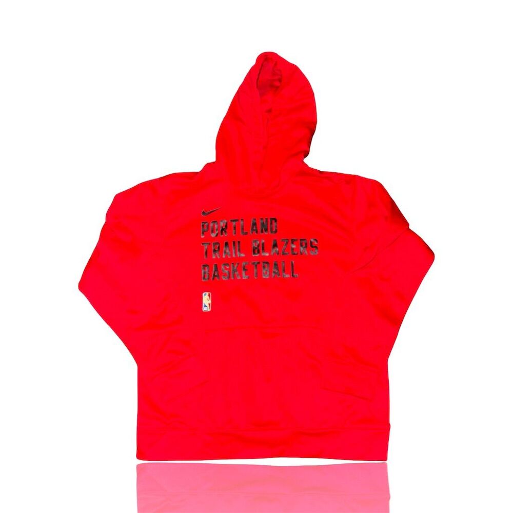 Nike Portland Trail Blazers Men's Red Dri-FIT Basketball Hoodie L: NWOT